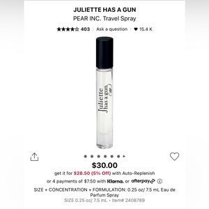 Juliette Has A Gun - Pear Inc EDP Travel Spray 7.5ml - 0.25 fl oz ((NO BOX))